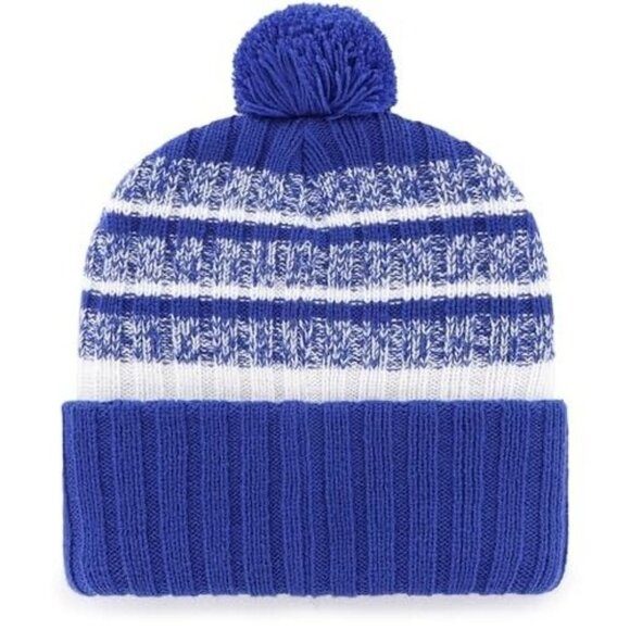 NEW 47 SMU Mustangs Royal Blue Cuff Tavern Beanie Hat with Pom MSRP $36.99 - Picture 2 of 2